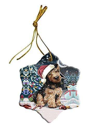 Have a Holly Jolly Airedale Dog Christmas Star Ornament POR2369