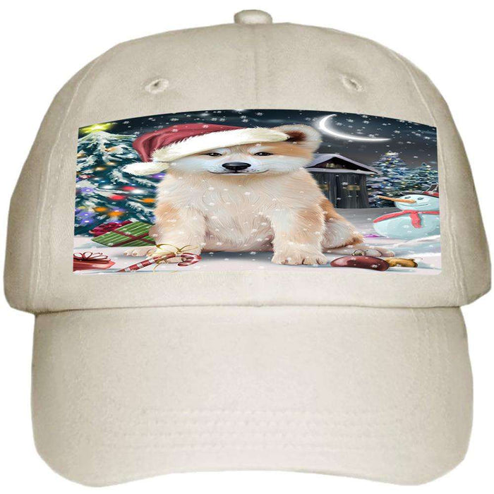 Have a Holly Jolly Akita Dog Christmas Ball Hat Cap HAT58581