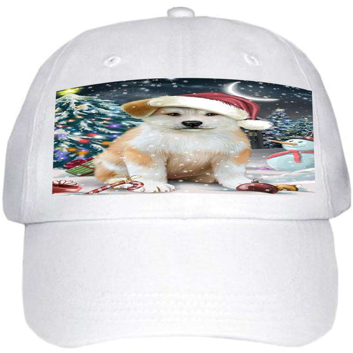Have a Holly Jolly Akita Dog Christmas Ball Hat Cap HAT58590