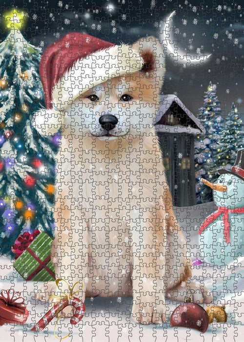 Have a Holly Jolly Akita Dog Christmas Puzzle with Photo Tin PUZL58935