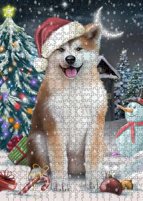 Have a Holly Jolly Akita Dog Christmas Puzzle with Photo Tin PUZL58938