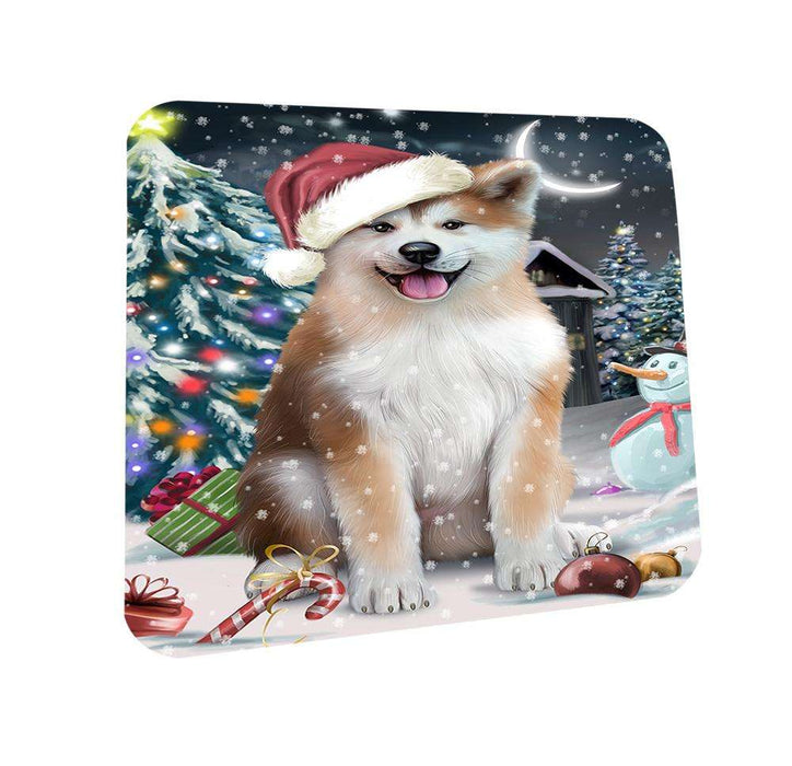 Have a Holly Jolly Akita Dog Christmas  Coasters Set of 4 CST51576