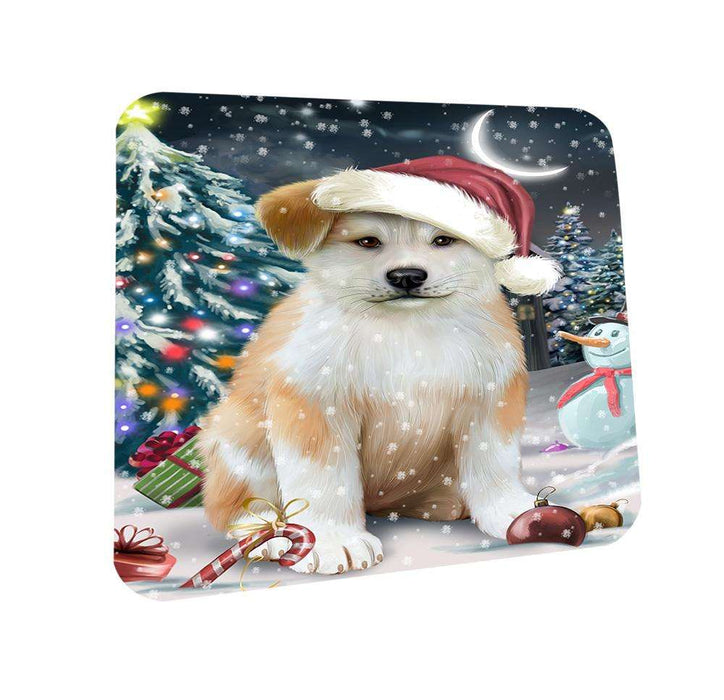 Have a Holly Jolly Akita Dog Christmas  Coasters Set of 4 CST51578