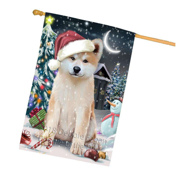 Have a Holly Jolly Akita Dog Christmas  House Flag FLG51749