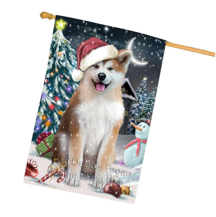 Have a Holly Jolly Akita Dog Christmas  House Flag FLG51750