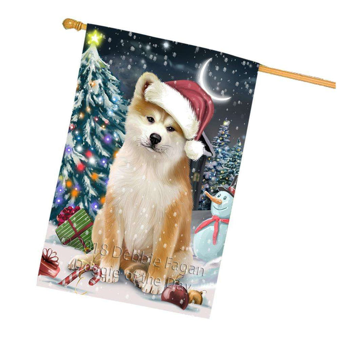 Have a Holly Jolly Akita Dog Christmas  House Flag FLG51751
