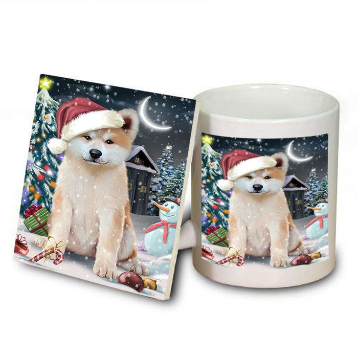 Have a Holly Jolly Akita Dog Christmas  Mug and Coaster Set MUC51608