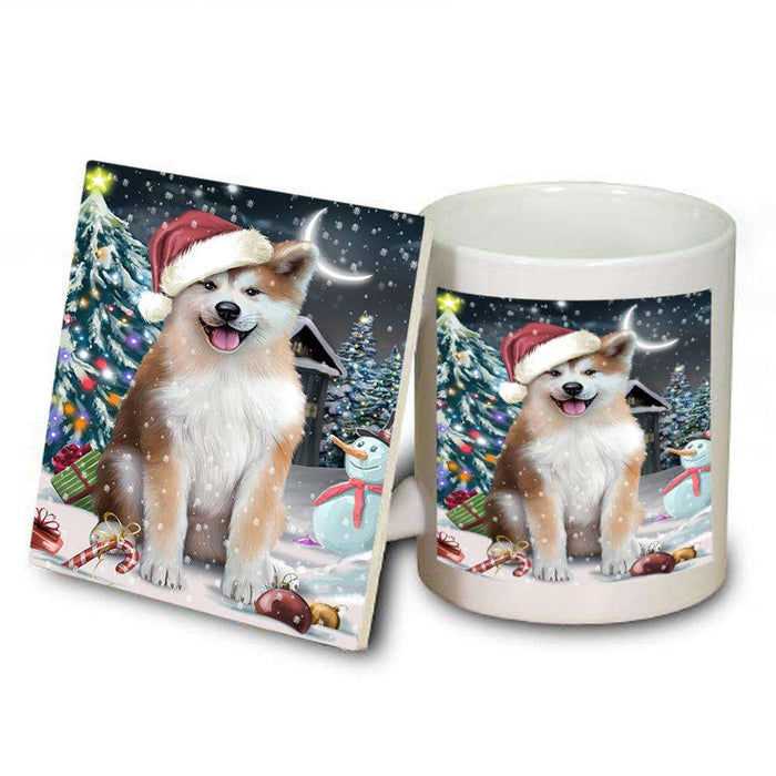 Have a Holly Jolly Akita Dog Christmas  Mug and Coaster Set MUC51609