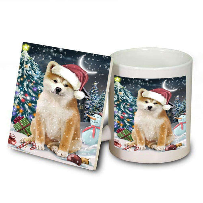 Have a Holly Jolly Akita Dog Christmas  Mug and Coaster Set MUC51610