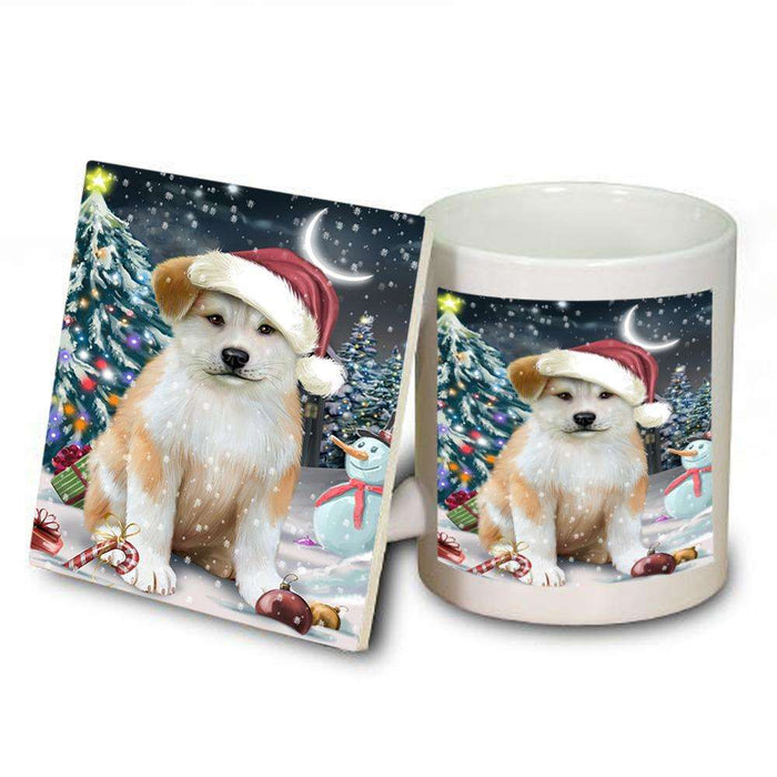 Have a Holly Jolly Akita Dog Christmas  Mug and Coaster Set MUC51611