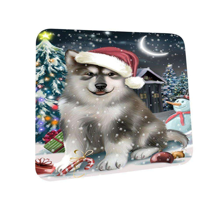 Have a Holly Jolly Alaskan Malamute Dog Christmas Coasters CST617 (Set of 4)
