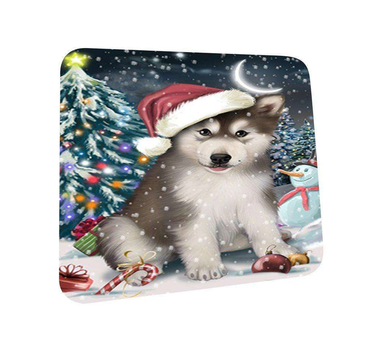 Have a Holly Jolly Alaskan Malamute Dog Christmas Coasters CST619 (Set of 4)