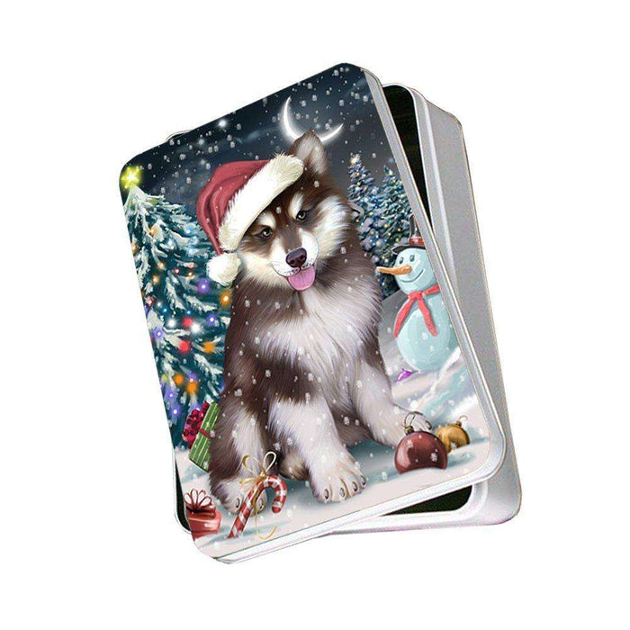 Have a Holly Jolly Alaskan Malamute Dog Christmas Photo Storage Tin PTIN0073