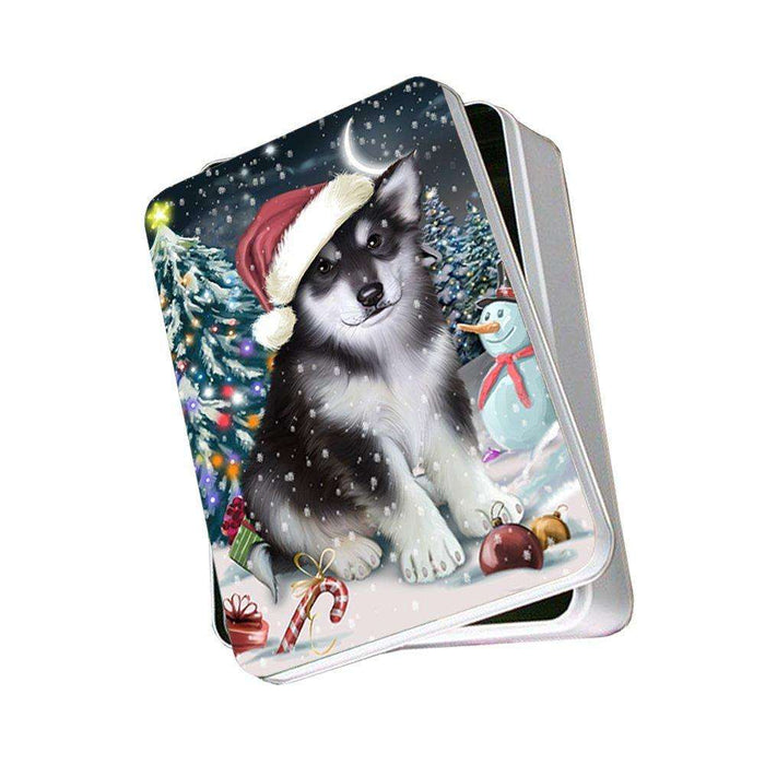Have a Holly Jolly Alaskan Malamute Dog Christmas Photo Storage Tin PTIN0075