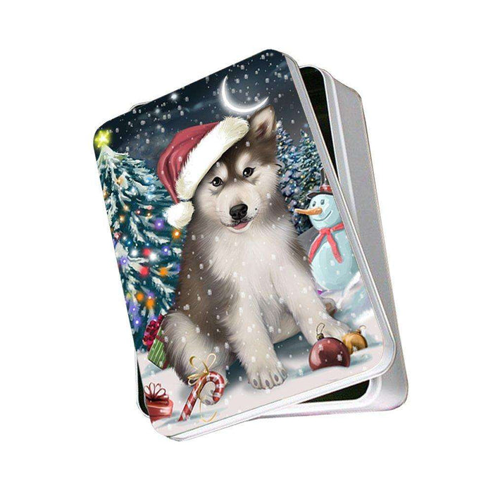 Have a Holly Jolly Alaskan Malamute Dog Christmas Photo Storage Tin PTIN0076