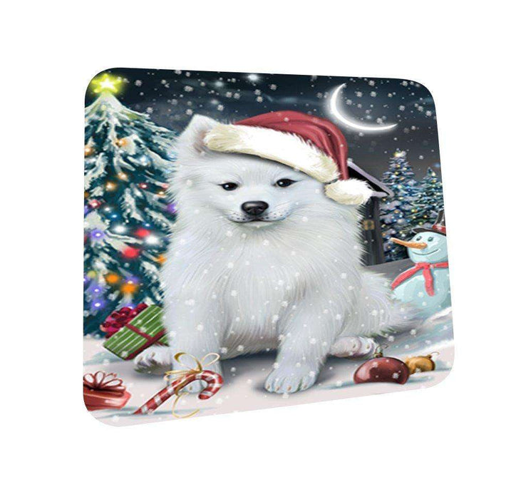 Have a Holly Jolly American Eskimo Dog Christmas Coasters CST145 (Set of 4)