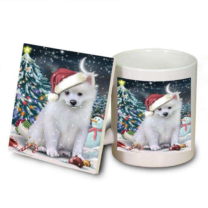 Have a Holly Jolly American Eskimo Dog Christmas Mug and Coaster Set MUC0237