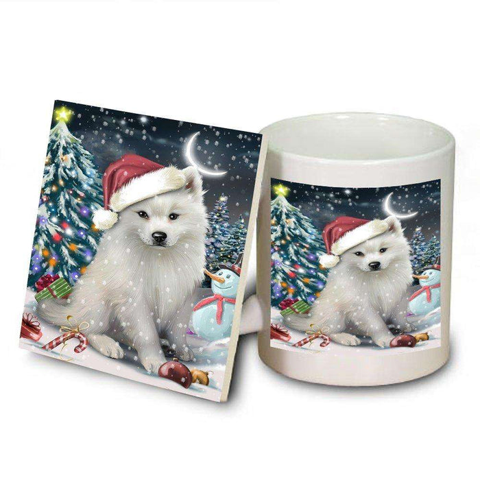 Have a Holly Jolly American Eskimo Dog Christmas Mug and Coaster Set MUC0238