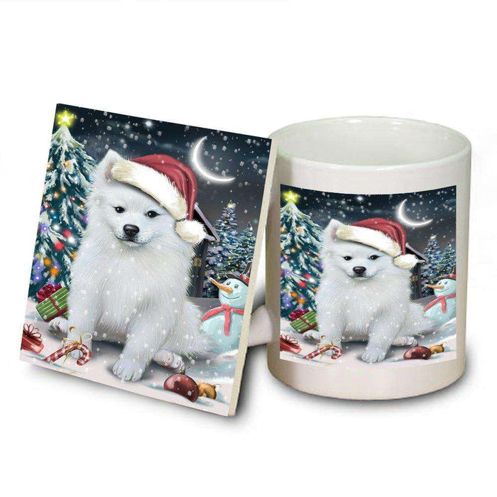 Have a Holly Jolly American Eskimo Dog Christmas Mug and Coaster Set MUC0239