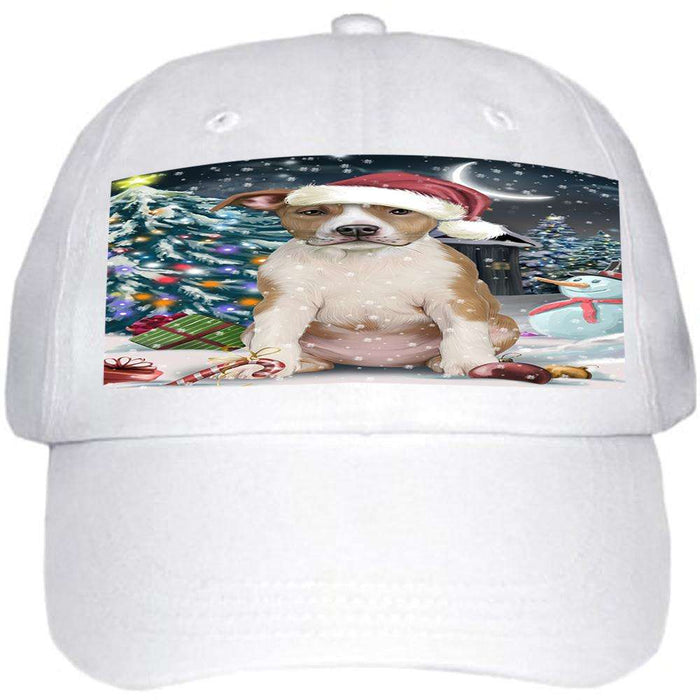 Have a Holly Jolly American Staffordshire Terrier Dog Christmas Ball Hat Cap HAT58602