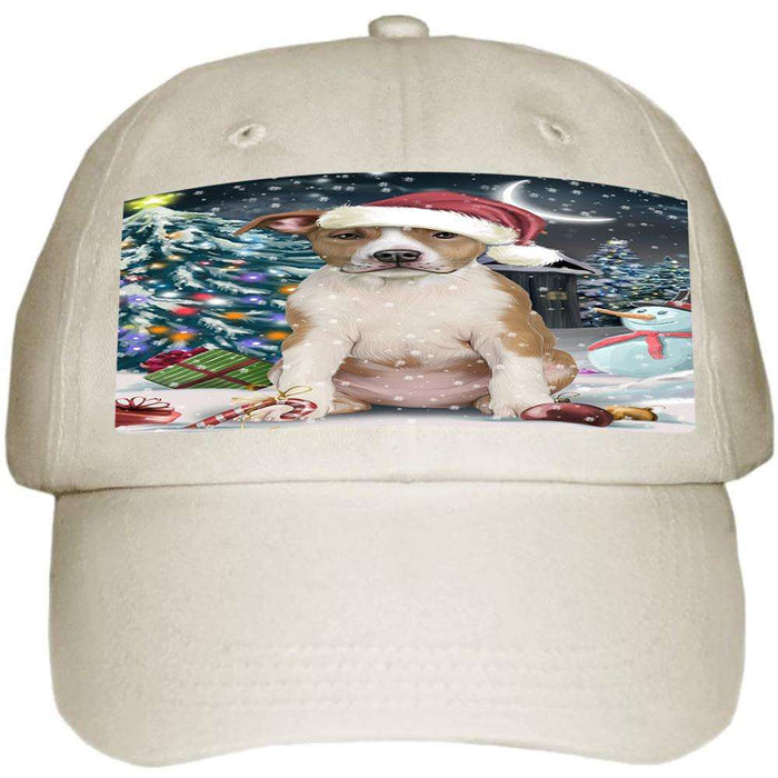 Have a Holly Jolly American Staffordshire Terrier Dog Christmas Ball Hat Cap HAT58602