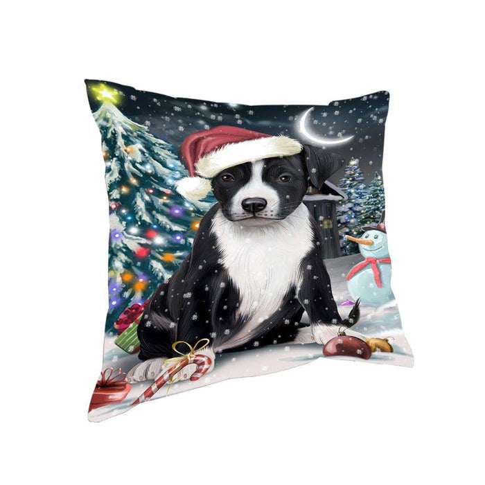 Have a Holly Jolly American Staffordshire Terrier Dog Christmas Pillow PIL62844