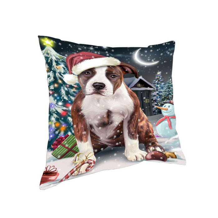 Have a Holly Jolly American Staffordshire Terrier Dog Christmas Pillow PIL62848