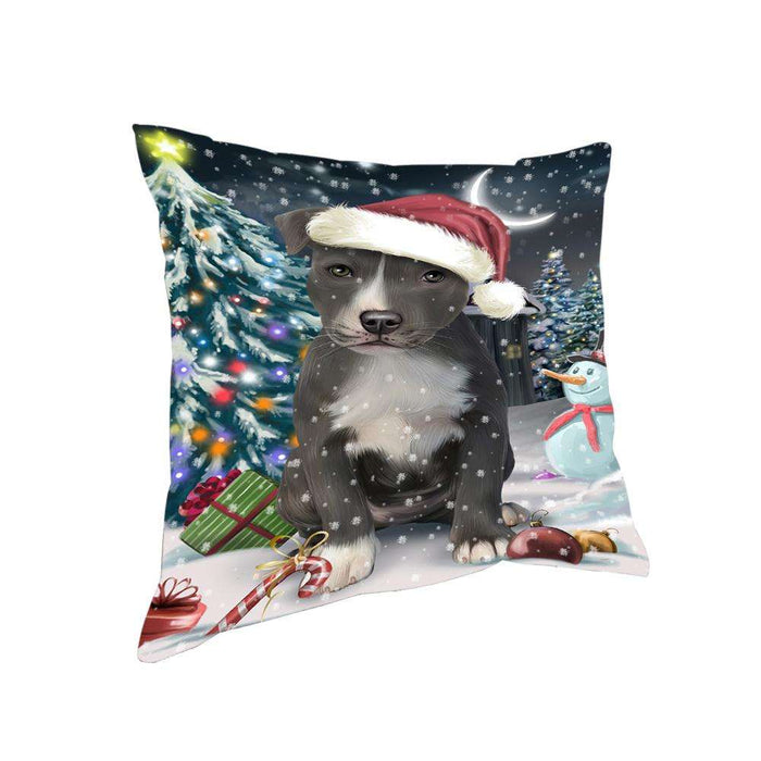 Have a Holly Jolly American Staffordshire Terrier Dog Christmas Pillow PIL62852