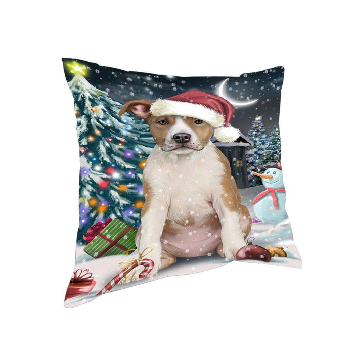 Have a Holly Jolly American Staffordshire Terrier Dog Christmas Pillow PIL62856
