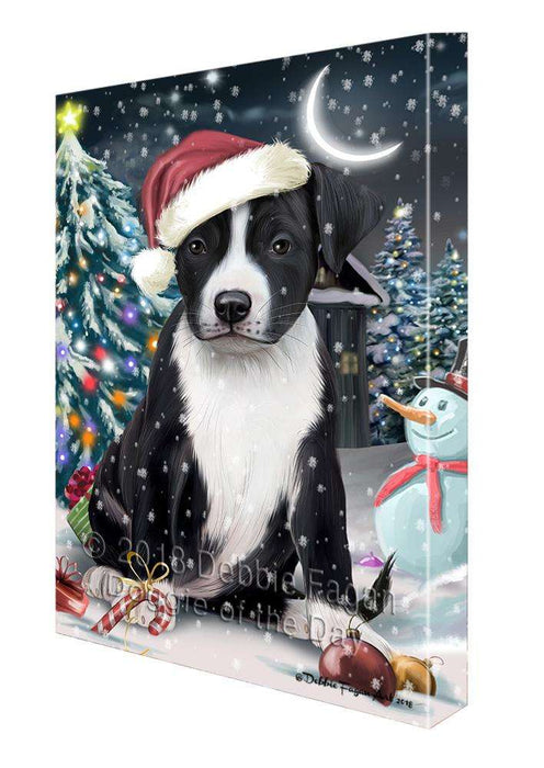 Have a Holly Jolly American Staffordshire Terrier Dog Christmas  Canvas Print Wall Art Décor CVS81845
