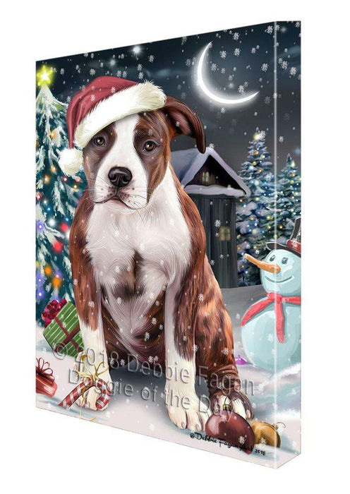 Have a Holly Jolly American Staffordshire Terrier Dog Christmas  Canvas Print Wall Art Décor CVS81854