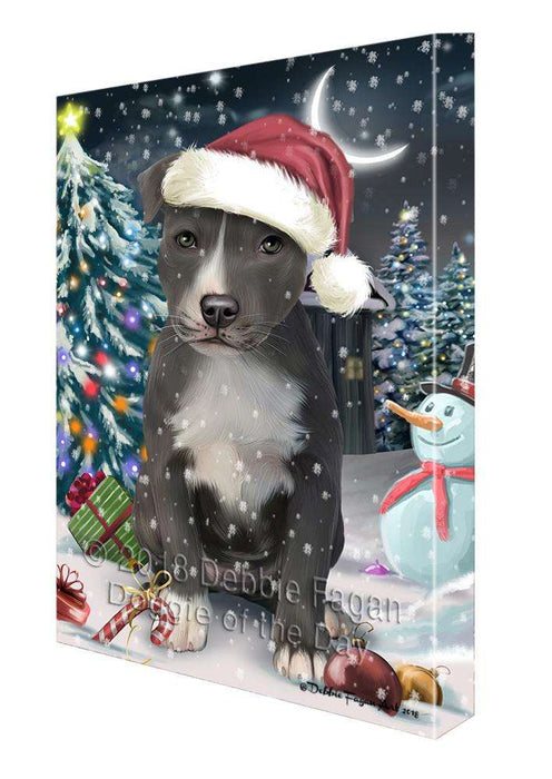 Have a Holly Jolly American Staffordshire Terrier Dog Christmas  Canvas Print Wall Art Décor CVS81863
