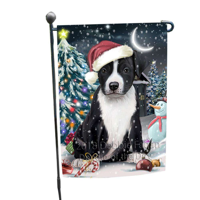 Have a Holly Jolly American Staffordshire Terrier Dog Christmas  Garden Flag GFLG51617