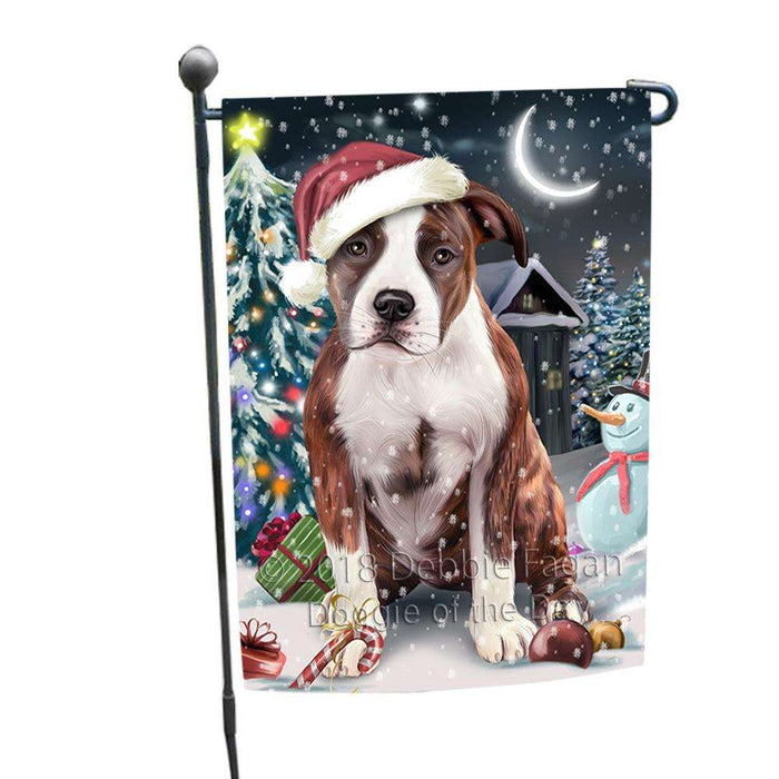 Have a Holly Jolly American Staffordshire Terrier Dog Christmas  Garden Flag GFLG51618