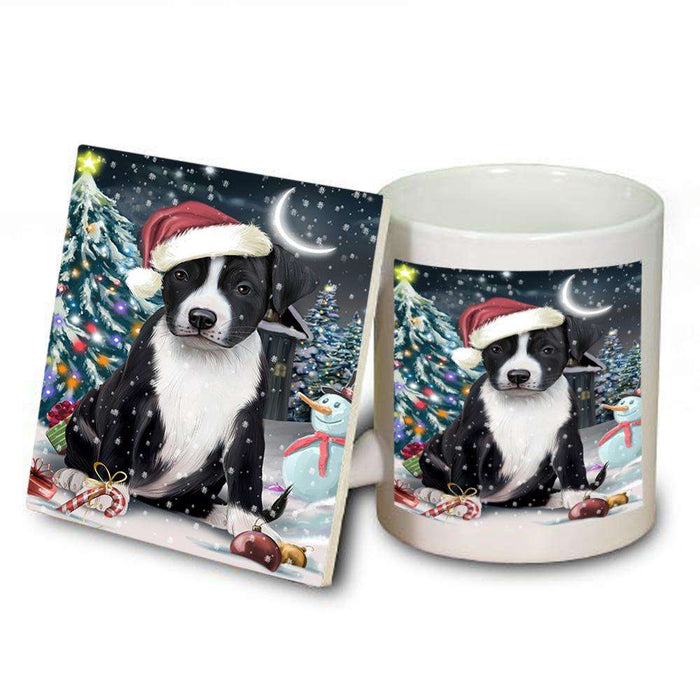 Have a Holly Jolly American Staffordshire Terrier Dog Christmas  Mug and Coaster Set MUC51612