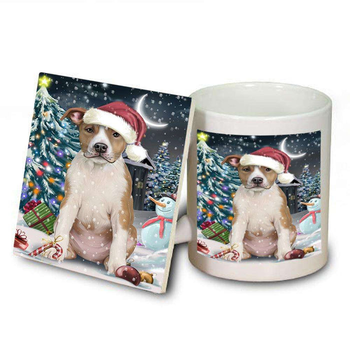 Have a Holly Jolly American Staffordshire Terrier Dog Christmas  Mug and Coaster Set MUC51615