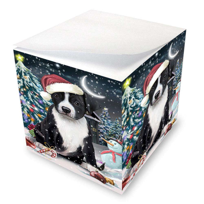 Have a Holly Jolly American Staffordshire Terrier Dog Christmas  Note Cube NOC51620