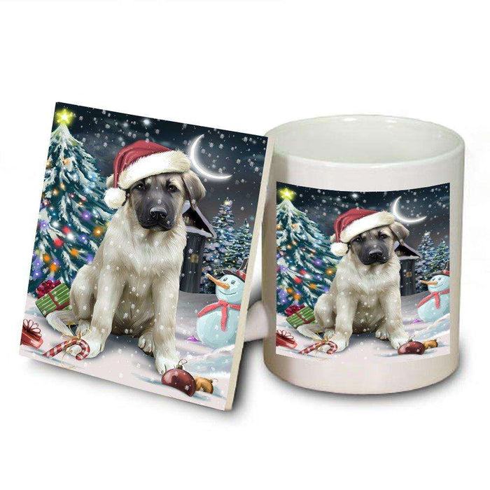 Have a Holly Jolly Anatolian Shepherd Dog Christmas Mug and Coaster Set MUC0155