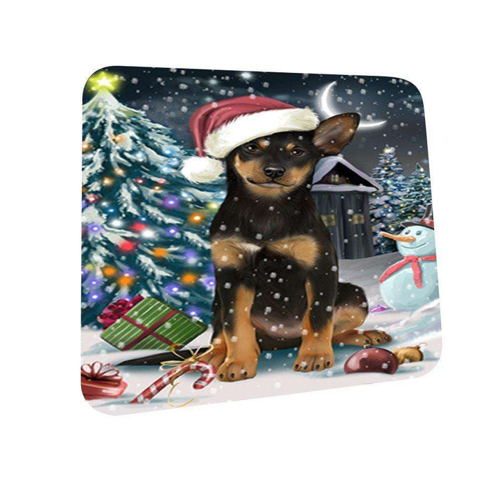 Have a Holly Jolly Australian Kelpie Dog Christmas Coasters CST620 (Set of 4)