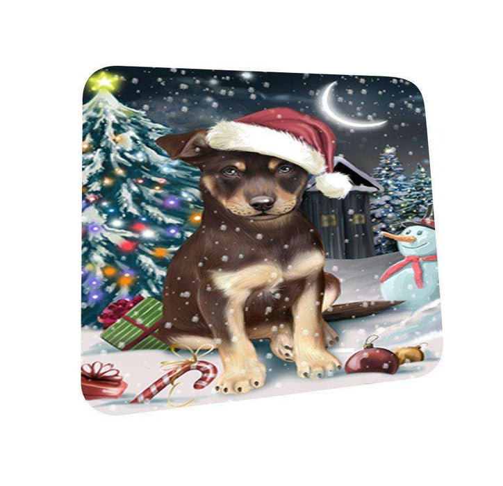 Have a Holly Jolly Australian Kelpie Dog Christmas Coasters CST622 (Set of 4)