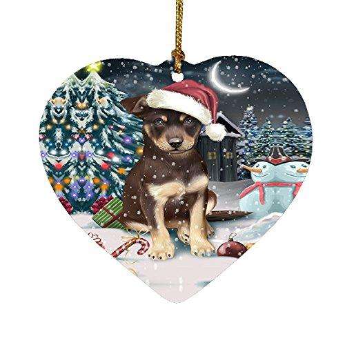 Have a Holly Jolly Australian Kelpie Dog Christmas Heart Ornament POR1786