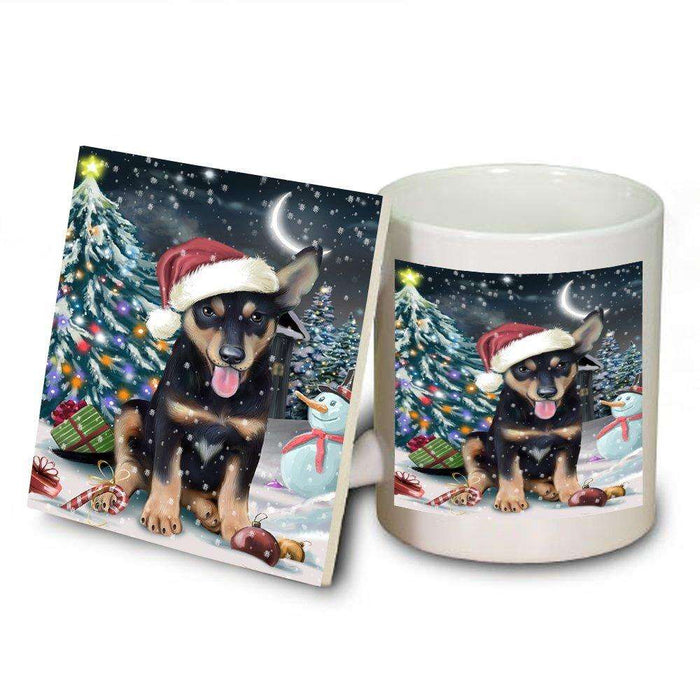 Have a Holly Jolly Australian Kelpie Dog Christmas Mug and Coaster Set MUC0080