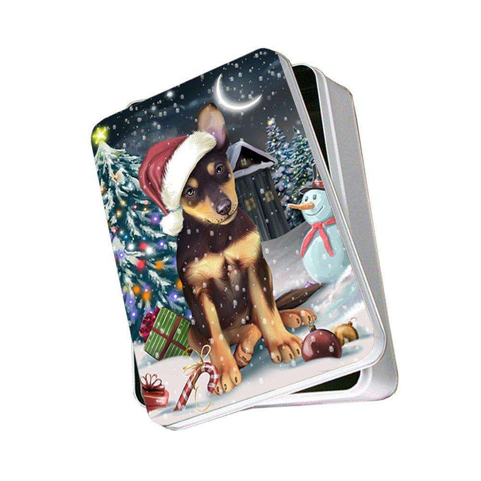Have a Holly Jolly Australian Kelpie Dog Christmas Photo Storage Tin PTIN0078