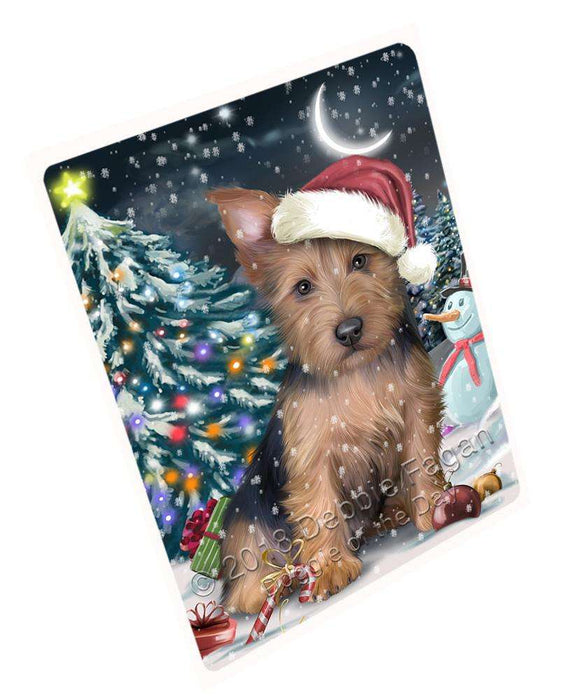 Have a Holly Jolly Australian Terrier Dog Christmas Large Refrigerator / Dishwasher Magnet RMAG70248
