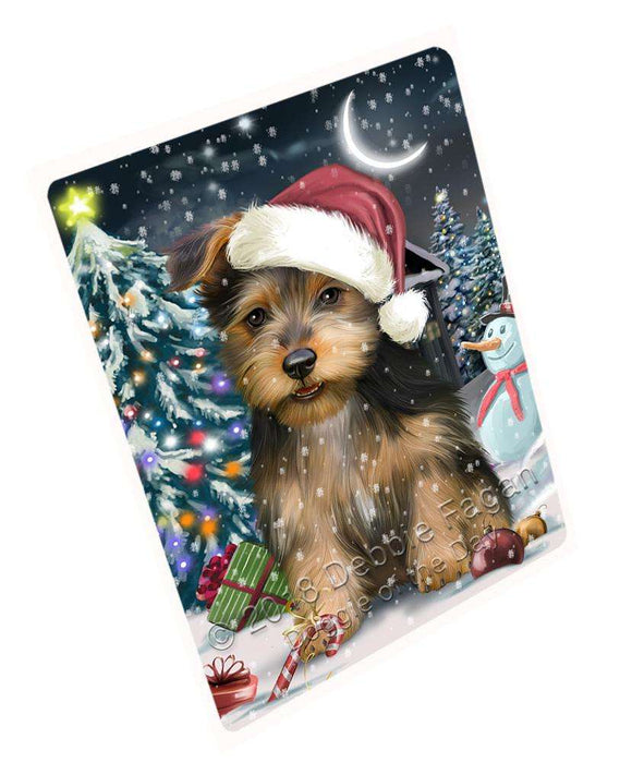 Have a Holly Jolly Australian Terrier Dog Christmas Large Refrigerator / Dishwasher Magnet RMAG70254