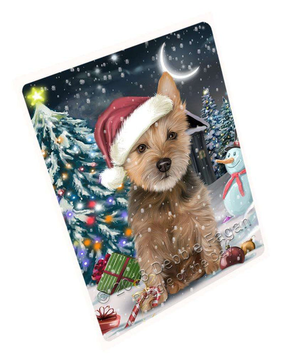 Have a Holly Jolly Australian Terrier Dog Christmas Large Refrigerator / Dishwasher Magnet RMAG70260