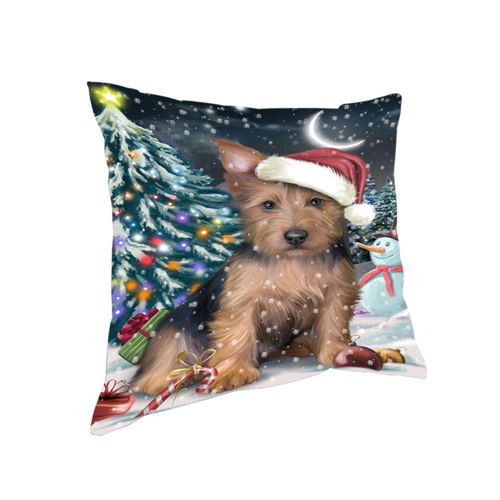 Have a Holly Jolly Australian Terrier Dog Christmas Pillow PIL62864