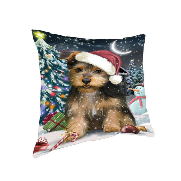 Have a Holly Jolly Australian Terrier Dog Christmas Pillow PIL62868