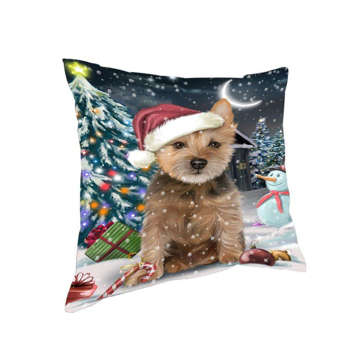 Have a Holly Jolly Australian Terrier Dog Christmas Pillow PIL62872