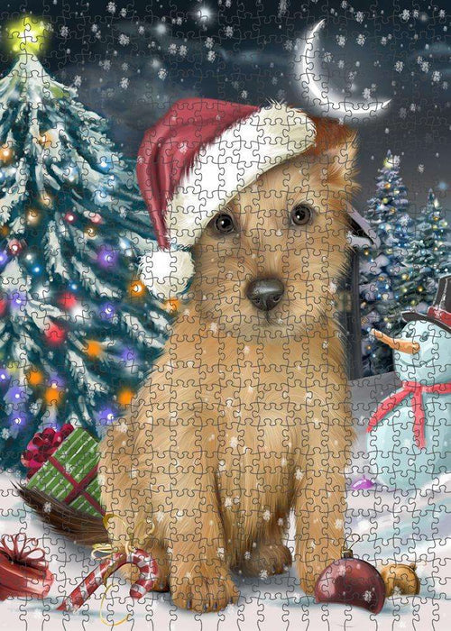 Have a Holly Jolly Australian Terrier Dog Christmas Puzzle with Photo Tin PUZL58959